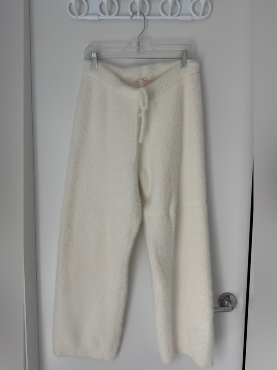 La Vie En Rose Pants - La Vie En Rose Plush Cream Lounge Wear